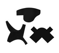 Tarjeta de mejora de la línea del cabello, herramienta multifuncional para dar forma a la barba, 3 piezas, innovadora guía de barba, herramienta de plantilla para dar forma (BLACK)