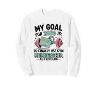 Tarjeta de membresía de Gimnasio 2026 Fitness Motivación Divertida Sudadera