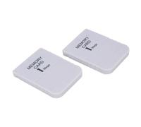 Tarjeta de Memoria 1MB Alta Velocidad para Consola Retro, Repuesto Compatible con 1, Almacenamiento Seguro para Guardar Partidas, Pack de 2 Unidades, Color Negro Clásico