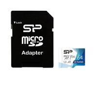 Tarjeta de memoria de 64 GB V30 Superior Pro de Silicon Power con adaptador
