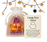 Tarjeta de memoria de bolsillo con forma de fuego fantasma - recuerdos motivacionales para Halloween, viajes, trabajo, reuniones, salas de espera, hogar y saludos navideños, equipo de incentivos para