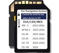 Tarjeta de memoria de navegación 2025, tarjeta de memoria de mapa GPS compatible con Mazda 3 (2025), MX-5 (2024), Cx-30 (2025), Cx50 (2025), CX50 Hybrid 2025, Cx70 (2025), mapas de Estados Unidos/CAN