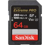 Tarjeta de memoria Extreme PRO SDXC UHS-II Clase 10 de 64 GB - SANDISK