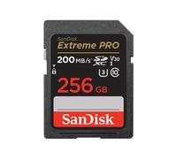 Tarjeta de memoria flash Sandisk SD Extreme Pro de 200 MB/s y 256 GB