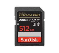 Tarjeta de memoria flash Sandisk SD Extreme Pro de 200 MB/s y 512 GB