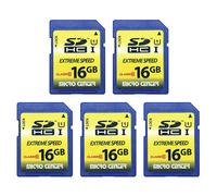 Tarjeta de memoria flash SDHC de 16 GB Clase 10, tama o completo, USH-I U1, para c mara de seguimiento de Micro Center (paquete de 5)