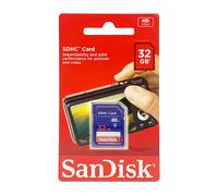Tarjeta de memoria flash SDHC Sandisk de 32 GB Clase 4, paquete al por menor