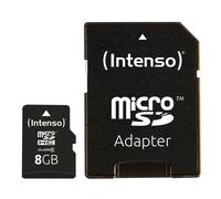 Tarjeta de memoria Intenso 8GB MicroSDHC Clase 10 resistente negra