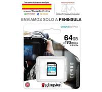 Tarjeta de Memoria Kingston CANVAS Canvas Go Plus 64GB SD XC/ Clase 10/ 170MBs