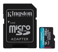 Tarjeta de Memoria Kingston CANVAS Go! Plus 256GB microSD XC con Adaptador/ Clase 10/ 200MBs