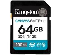 Tarjeta de Memoria Kingston CANVAS Go! Plus 64GB SD XC/ Clase 10/ 200MBs