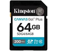 Tarjeta de Memoria Kingston CANVAS Go! Plus 64GB SD XC/ Clase 10/ 200MBs