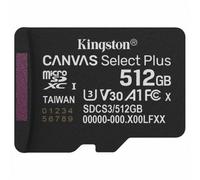 Tarjeta de Memoria Kingston CANVAS Select Plus 512GB microSD XC/ Clase 10/ 150MBs