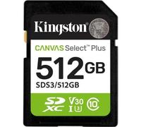 Tarjeta de Memoria Kingston CANVAS Select Plus 512GB SD XC/ Clase 10/ 150MBs