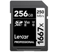 Tarjeta de memoria Lexar Professional SDXC de 256 GB, 1667x, UHS-II C10 U3 V60, video Full HD y 4K de hasta 250 MB/s de lectura, ideal para fot g