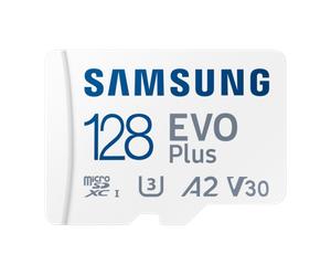 Tarjeta de memoria micro sd con adaptador samsung evo plus 2023 128 gb