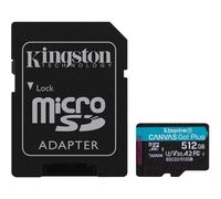 Tarjeta de memoria Micro SD - KINGSTON - Canvas Go Plus - 512 Go - Compatible con dispositivos micro SD - Negro