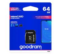 Tarjeta de memoria microSD 64GB Goodram Adaptador UHS-I Clase 10