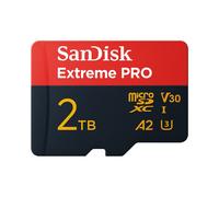 Tarjeta de memoria microSD Extreme PRO de 2 TB de SanDisk velocidad de lectura/escritura de 250 MB/s y 150 MB/s, A2 C10 V30 UHS-I U3