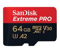Tarjeta de memoria microSD Extreme PRO de 64 GB de SanDisk (2022) 200 MB/s y 90 MB/s de velocidad de lectura/escritura, A2 C10 V30 UHS-I U3