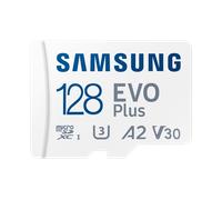 Tarjeta de memoria microSD Samsung EVO Plus (2024) incl. adaptador SD, 128 GB de capacidad de almacenamiento, UHS-I U3, Full HD y 4K UHD, 160 MB/s de lectura para smartphones, tabletas y portátiles