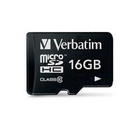 Tarjeta de memoria MicroSDHC de 16GB (Clase 10) - VERBATIM