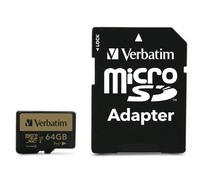Verbatim Pro+ Micro Sd Class 10 64gb One Size Black