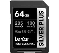 Tarjeta de memoria profesional SILVER PLUS SDXC UHS-I Clase 3 de 64 GB - LEXAR