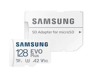 Tarjeta de Memoria Samsung EVO Plus 2023 128GB microSD XC con Adaptador/ Clase 10/ 160MBs
