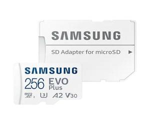 Tarjeta de Memoria Samsung EVO Plus 2023 256GB microSD XC con Adaptador/ Clase 10/ 160MBs