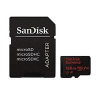 Tarjeta de memoria SanDisk Extreme 128 GB microSDXC para Smartphone, tabletas y cámaras MIL + adaptador SD, velocidad de lectura hasta 100 MB/s, Clase 10, U3, V30 y A1