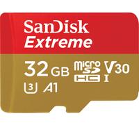 Tarjeta MicroSDHC 32 GB - Sandisk Extreme, 32GB, Clase 10, 100 MB/s, Rojo