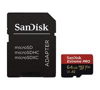 Tarjeta de Memoria SanDisk Extreme Pro microSDXC de 64 GB + Adaptador SD con hasta 95 MB/s, Class 10 y U3, V30