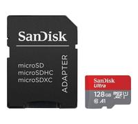 Tarjeta de Memoria SanDisk Ultra 128GB microSD XC con Adaptador/ Clase 10/ 140MBs