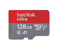 Tarjeta de Memoria SanDisk Ultra Android microSDXC UHS-I de 128 GB con Adaptador SD, Velocidad de Lectura hasta 100 MB/s, Clase 10, U1 y A1