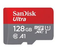 Tarjeta de memoria SanDisk Ultra MicroSDXC 128GB Clase 10 UHS-I 140 MB/s A1 Gris Rojo