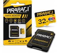 Tarjeta de memoria SD 32GB 32 GO 32 GB GO Original | PIRABADI Ultra Extreme Pro | Capacidad Real | + Adaptador | Marca 100% Francesa