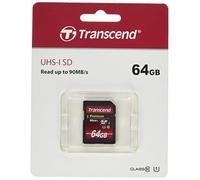 Tarjeta de memoria SDXC de 64 GB de Transcend, Clase 10, UHS-I, velocidad de transferencia de 90 MB / s (máx.)