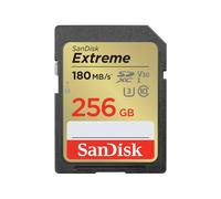 Tarjeta de Memoria SDXC - SANDISK - Extreme - 256Go - 180MB/s - UHS-I Clase 10 U3 V30