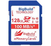 Tarjeta de Memoria SDXC U3 128GB BigBuild Technology para Canon EOS R8, R100, C80 Cámaras