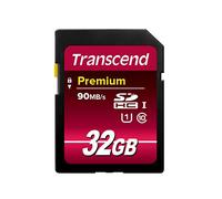 Tarjeta de memoria Transcend TS32GSDU1 SDHC Clase 10 UHS-I (Premium), velocidad de transferencia de 90 MB / s (máx.)