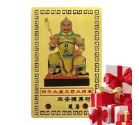 Tarjeta de metal Tai Sui 2026, decoración del hogar de cobre chino dorado, tarjeta Tai Sui para hombres, mujeres, jóvenes, familia, mamá, papá, abuela, abuelo, esposa, hijo, hija, amigos, compañeros