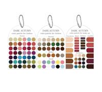 Tarjeta de muestras de análisis de color, tarjetas neutrales portátiles | Guía portátil a juego de colores para maquillaje, planificación, otoño, verano, invierno, cosecha