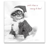 Tarjeta de Navidad con garras de Papá Noel