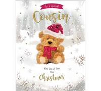 Tarjeta de Navidad con texto en inglés "Piccadilly Greetings" de 20 x 15 cm