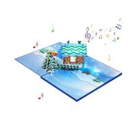 Tarjeta De Navidad Emergente En Con Tarjeta De Felicitación Plegable Hecha A Mano Sonido Y Luz Con Envoltía Regalos Hechos A Mano Postal Celebración Navidad Accesorios