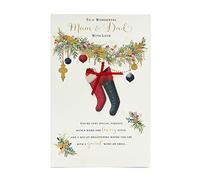 Tarjeta de Navidad para papá y mamá, tarjeta de Navidad para padres, tarjeta de Navidad para él, tarjeta de Navidad para ella