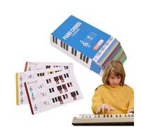 Tarjeta de notas de piano, tarjetas de aprendizaje de música, herramientas de práctica para principiantes, 14 x 10 cm, diseño interactivo auténtico y divertido, tabla de acordes eléctricos para