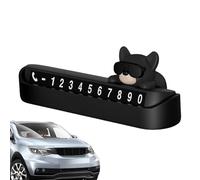 Tarjeta de número de teléfono de aparcamiento temporal para coche, número de parada temporal, con número de aparcamiento negro que en el