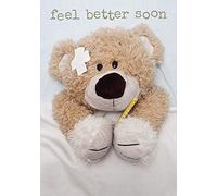 Tarjeta de ocasión tradicional Get Well - 7 x 5 pulgadas - Piccadilly Greetings